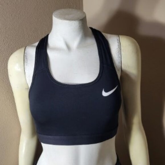 NIKE NON-PADDED SPORTS BRA  / BLACK (LARGE) - Picture 6 of 6